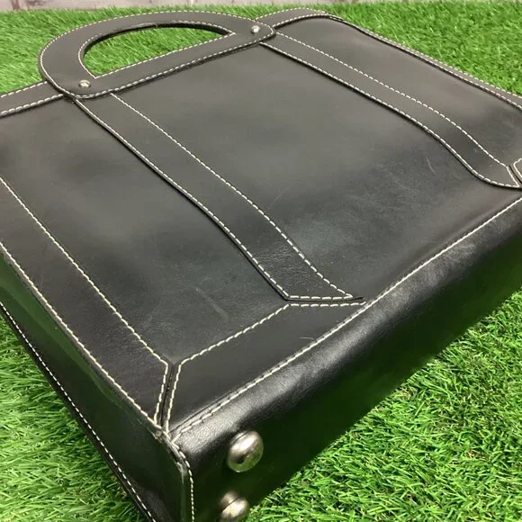 Vintage Marc Jacobs Handbag Briefcase Black Leather - Picture 8 of 16